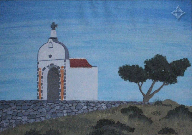 Auf dem Roque Calvario, Aquarell, 42  x 30 cm