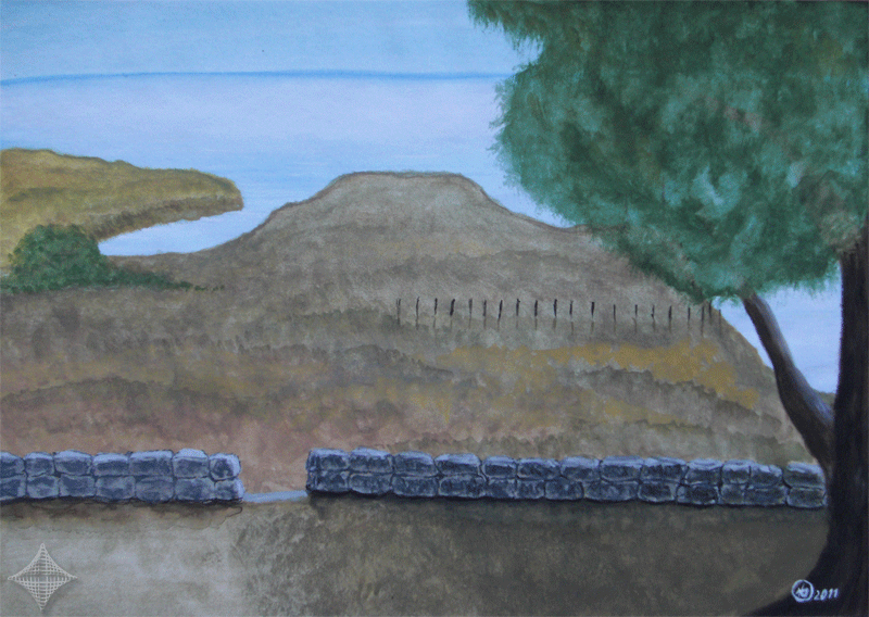 Zwischen Tapahuga und En Medio, Aquarell, 42 x 30 cm